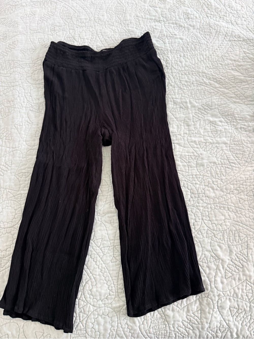 art class Black Crinkle Wide Leg Pants